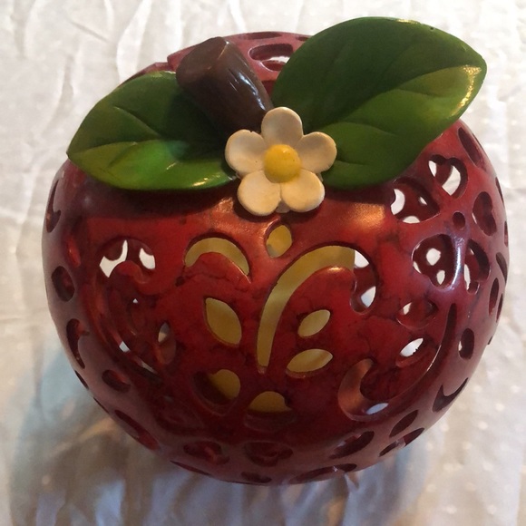 VTG Apple with led candle light inside - Picture 4 of 4